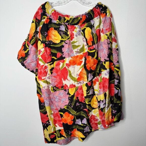 Anthropologie Yukiko Noritake One-Shoulder Mini Shift Dress size medium - Picture 9 of 9